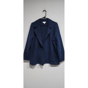 On.34th Women's Open Front Long Sleeves Two Pockets Cardigan Jacket Size M
